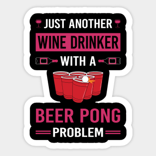 Wine Drinker Beer Pong Sticker